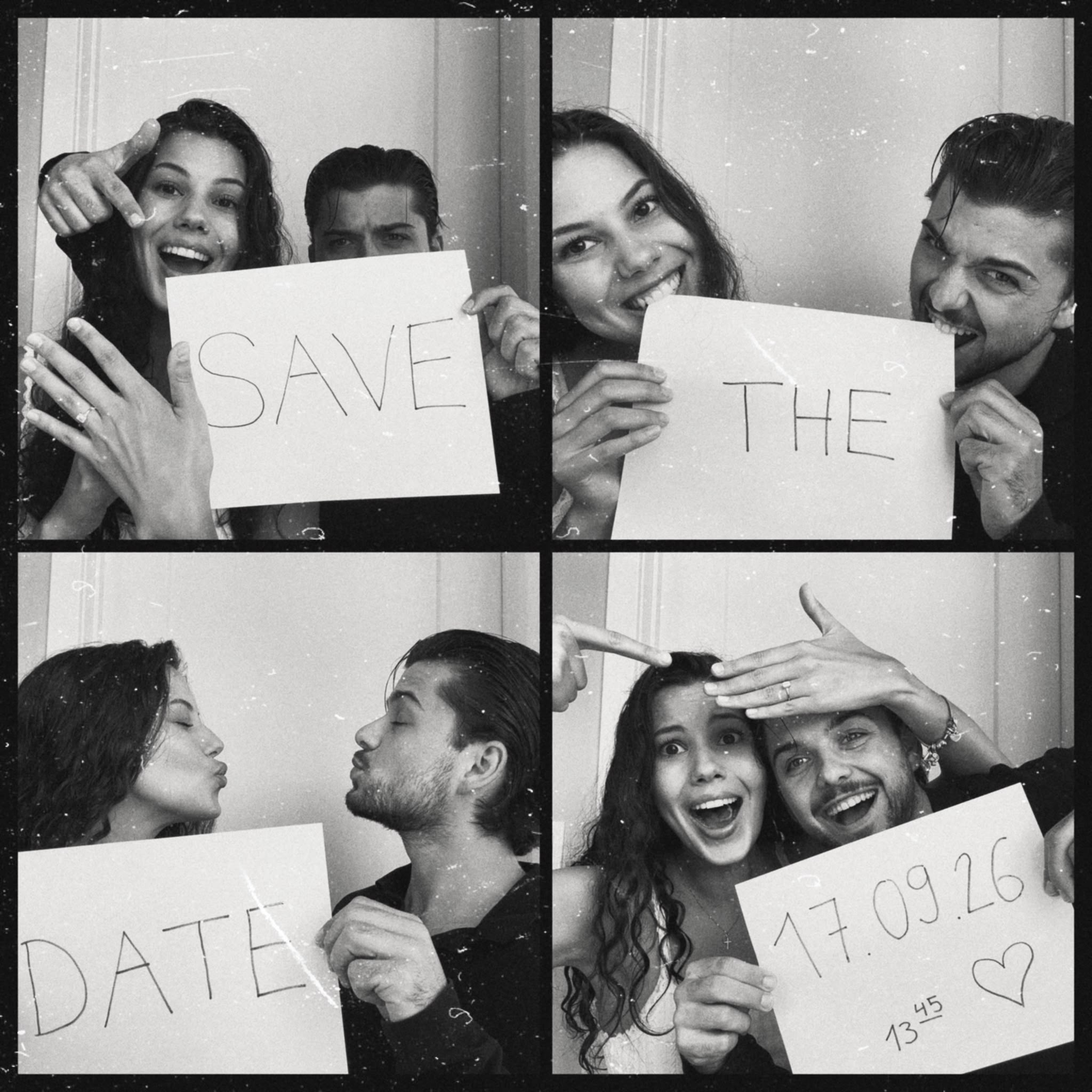 Jonas and Marie-Jo, save the date photo booth strip